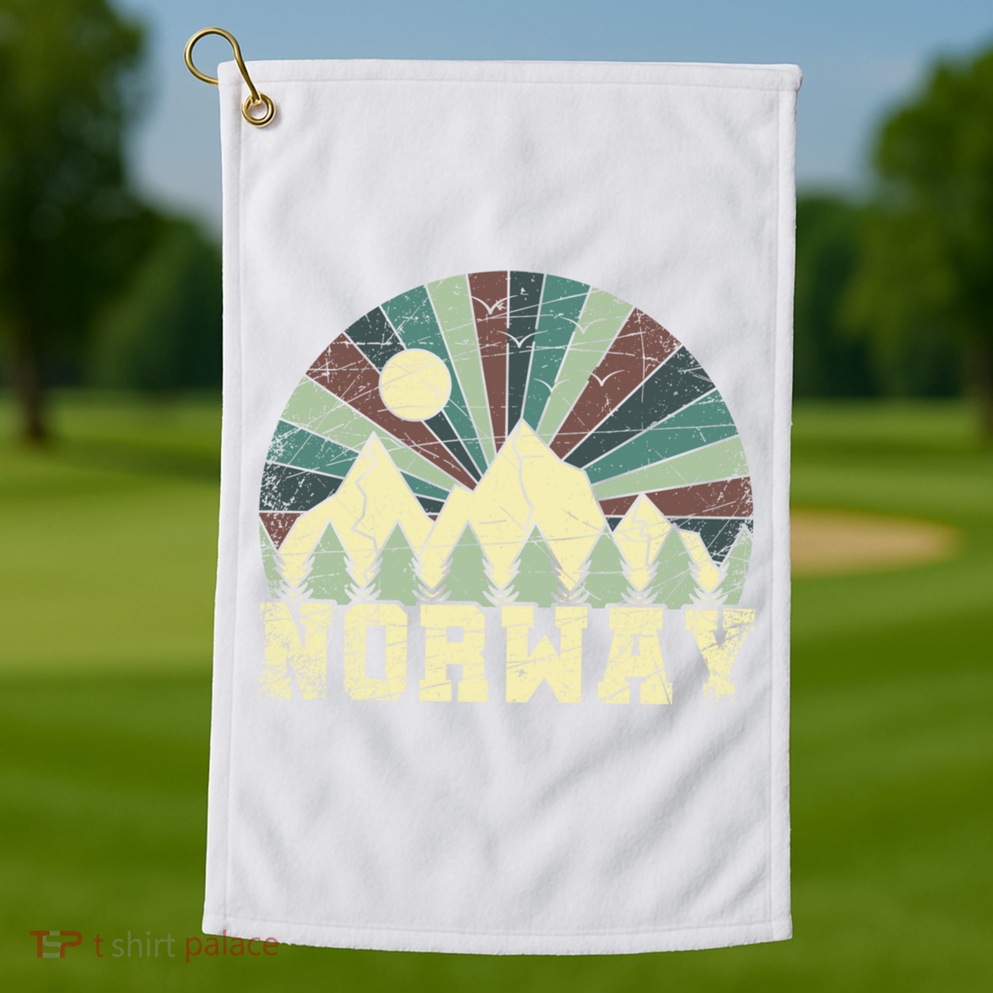 Mountians Hiking Gift Norway Gift Golf Towel