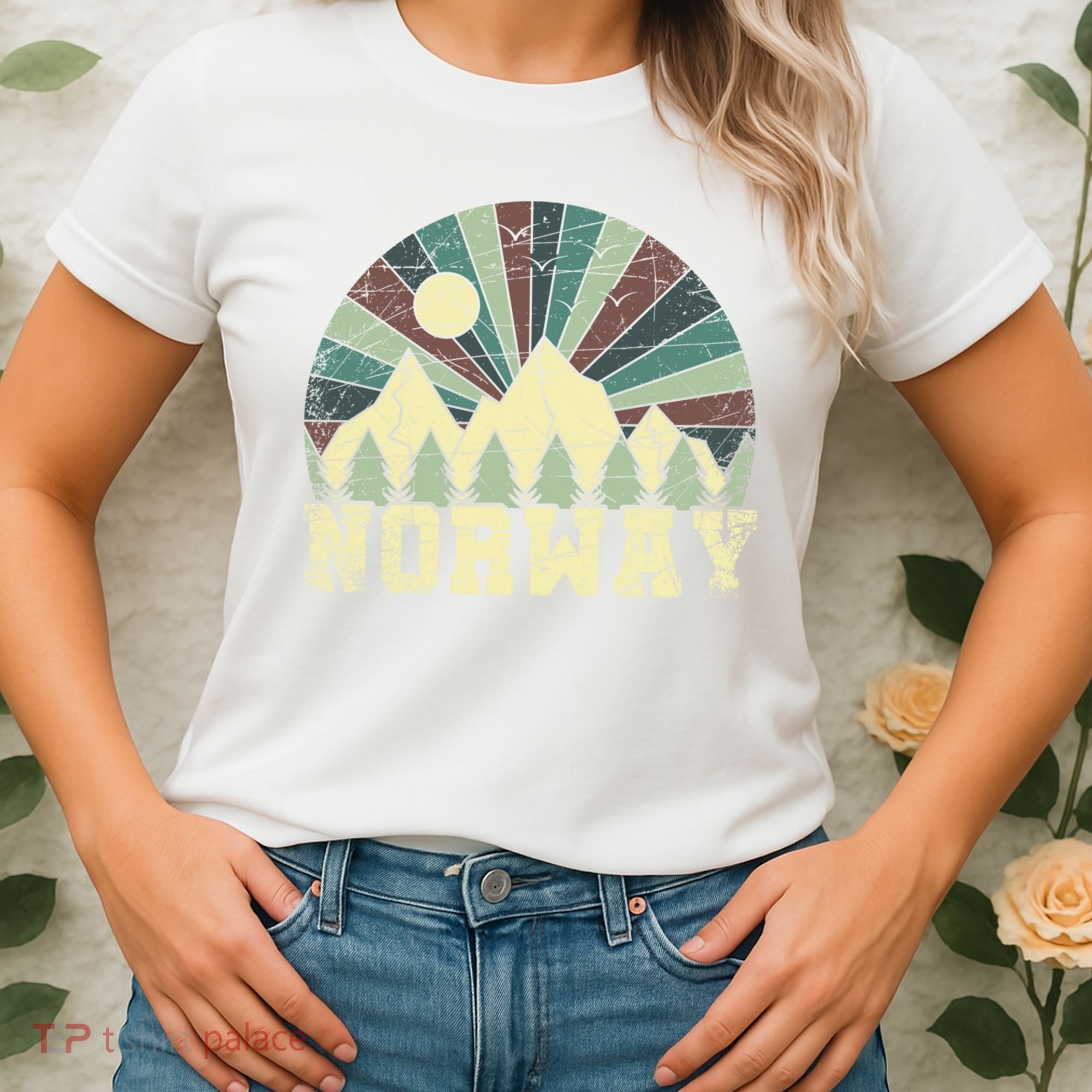 Mountians Hiking Gift Norway Gift Women's T-Shirt
