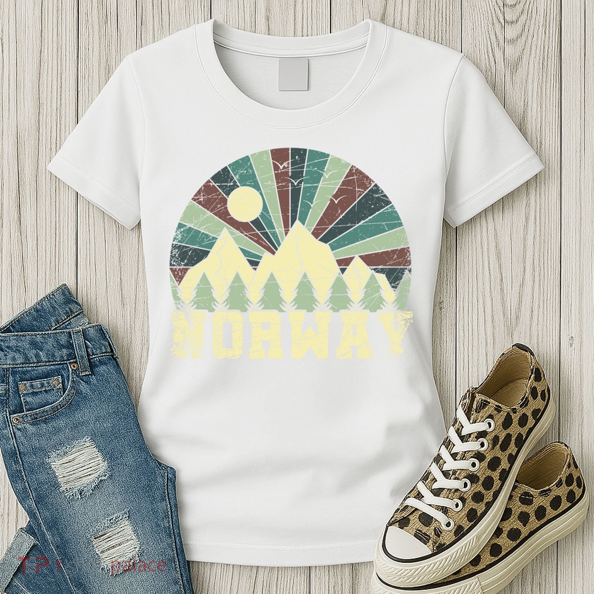 Mountians Hiking Gift Norway Gift Women's T-Shirt