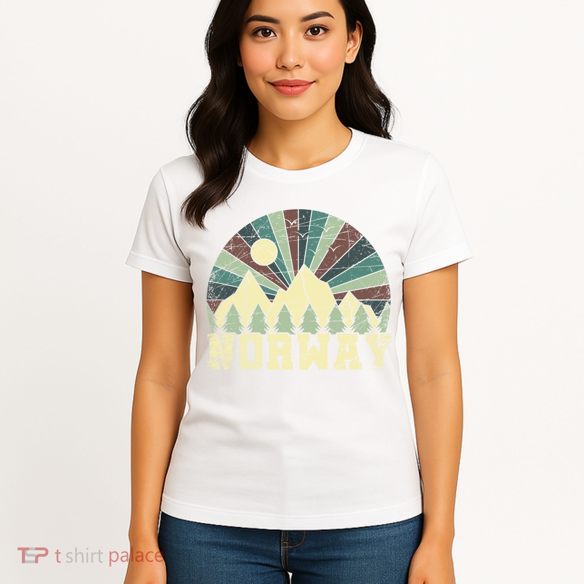 Mountians Hiking Gift Norway Gift Women's T-Shirt