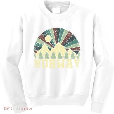 Mountians Hiking Gift Norway Gift Kids Sweatshirt