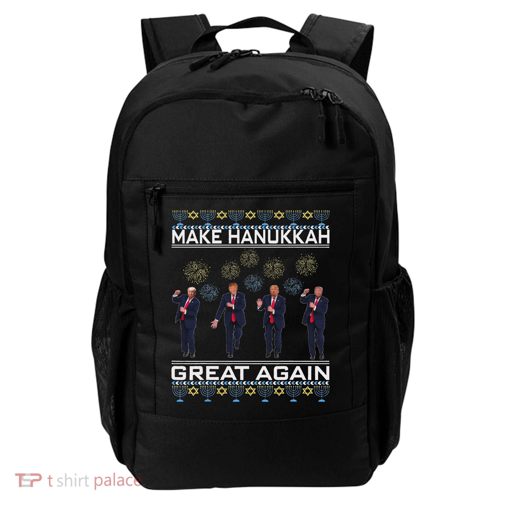 Make Hanukkah Great Again Funny Trump Ugly Chanukah Backpack