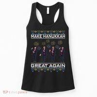 Make Hanukkah Great Again Funny Trump Ugly Chanukah Women's Tank Top thumb 0