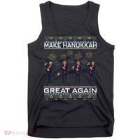 Make Hanukkah Great Again Funny Trump Ugly Chanukah Tank Top thumb 0