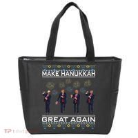 Make Hanukkah Great Again Funny Trump Ugly Chanukah Tote Bag thumb 0