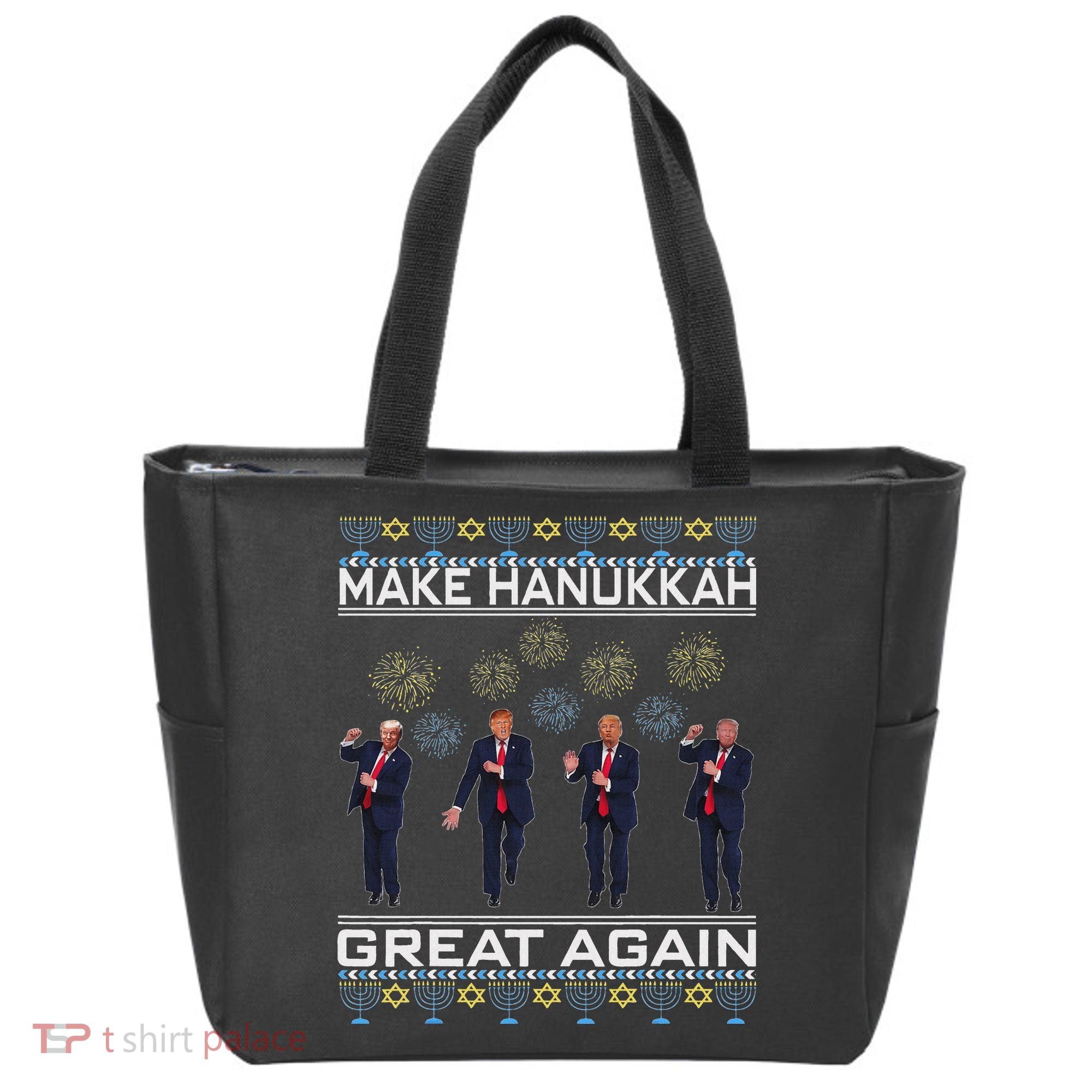 Make Hanukkah Great Again Funny Trump Ugly Chanukah Tote Bag
