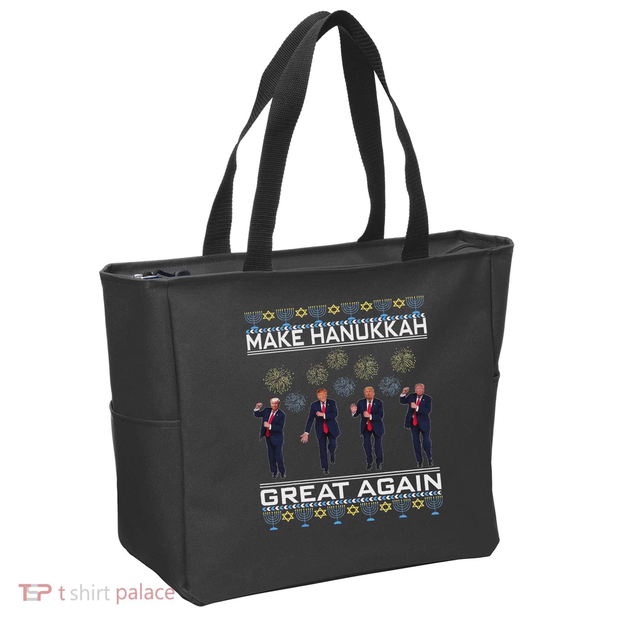 Make Hanukkah Great Again Funny Trump Ugly Chanukah Tote Bag