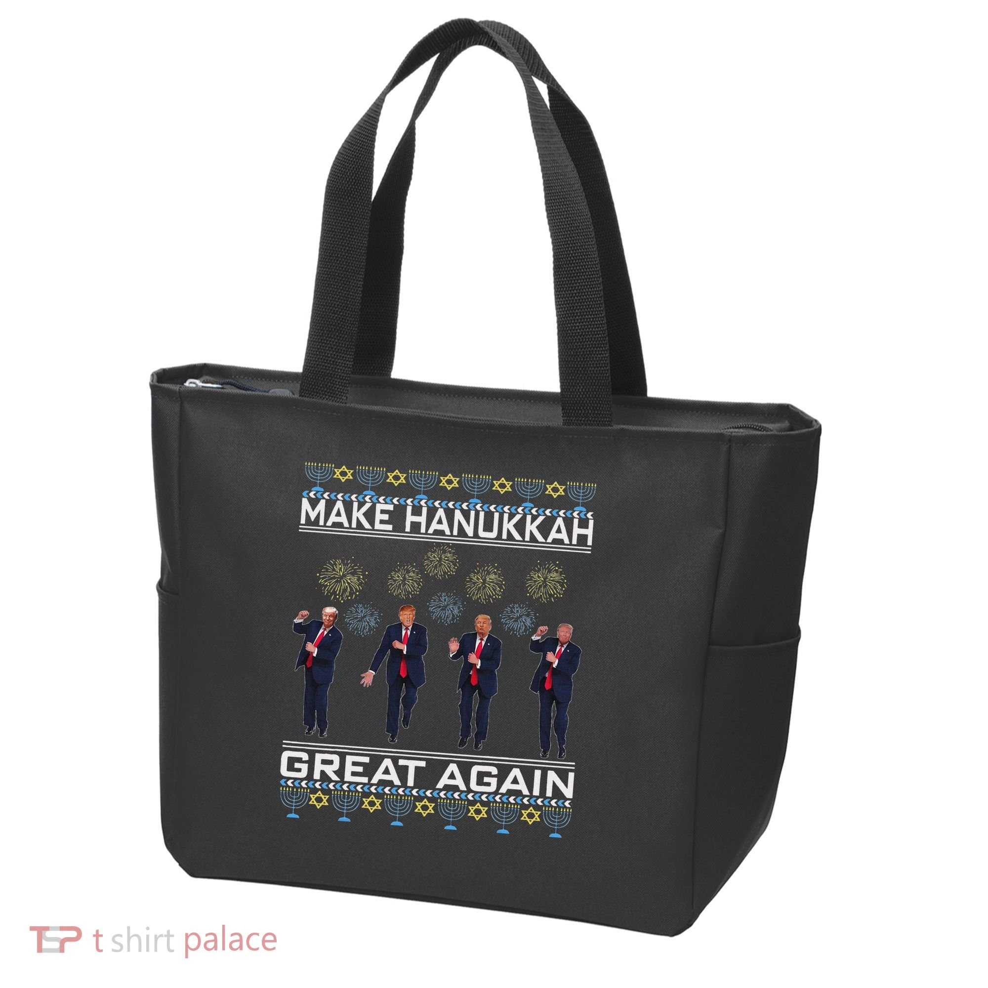 Make Hanukkah Great Again Funny Trump Ugly Chanukah Tote Bag