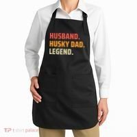 Men Husband Husky Dad Legend Siberian Huskies Dog Dad Father Apron thumb 2
