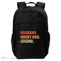 Men Husband Husky Dad Legend Siberian Huskies Dog Dad Father Backpack thumb 0