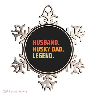 Men Husband Husky Dad Legend Siberian Huskies Dog Dad Father Ornament