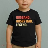 Men Husband Husky Dad Legend Siberian Huskies Dog Dad Father Toddler T-Shirt thumb 2