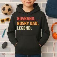 Men Husband Husky Dad Legend Siberian Huskies Dog Dad Father Kids Hoodie thumb 2