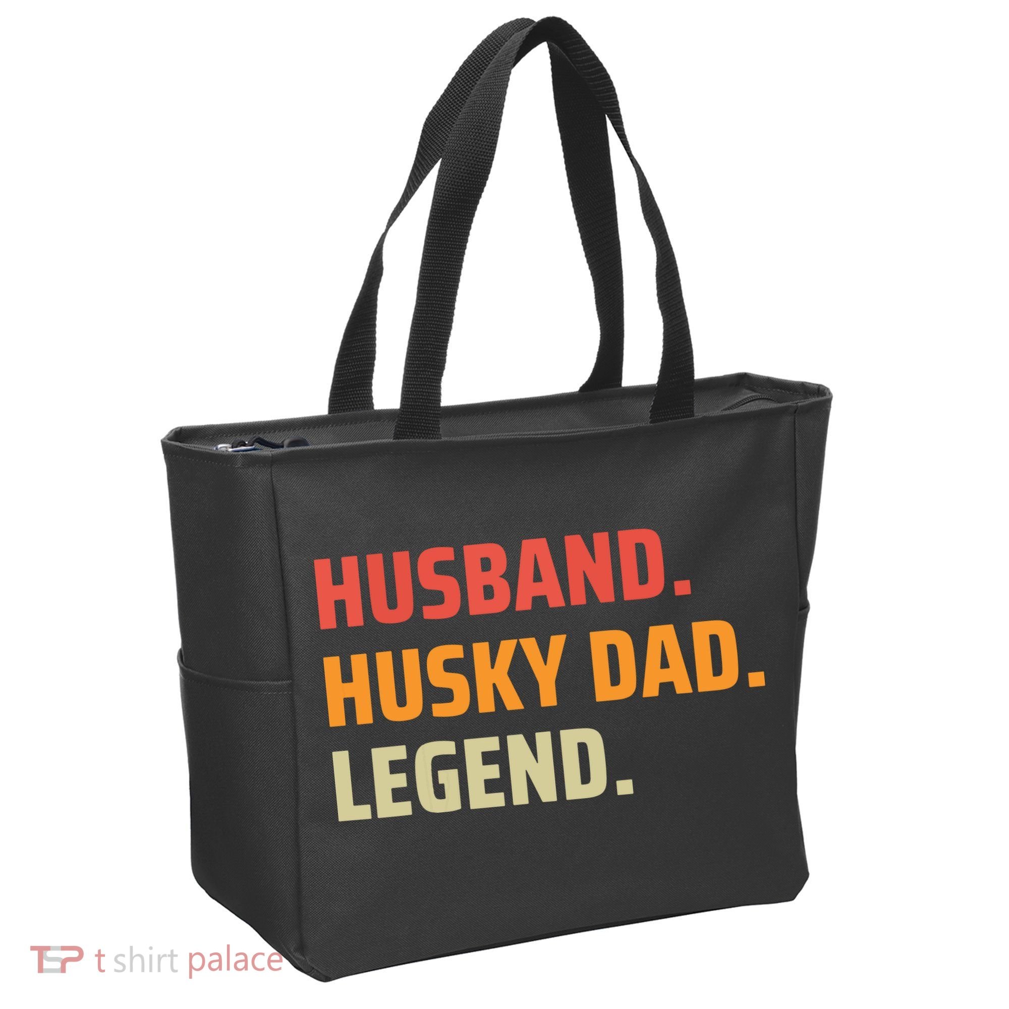 Men Husband Husky Dad Legend Siberian Huskies Dog Dad Father Tote Bag