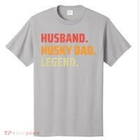 Men Husband Husky Dad Legend Siberian Huskies Dog Dad Father T-Shirt thumb 0