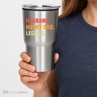 Men Husband Husky Dad Legend Siberian Huskies Dog Dad Father Tumbler thumb 2