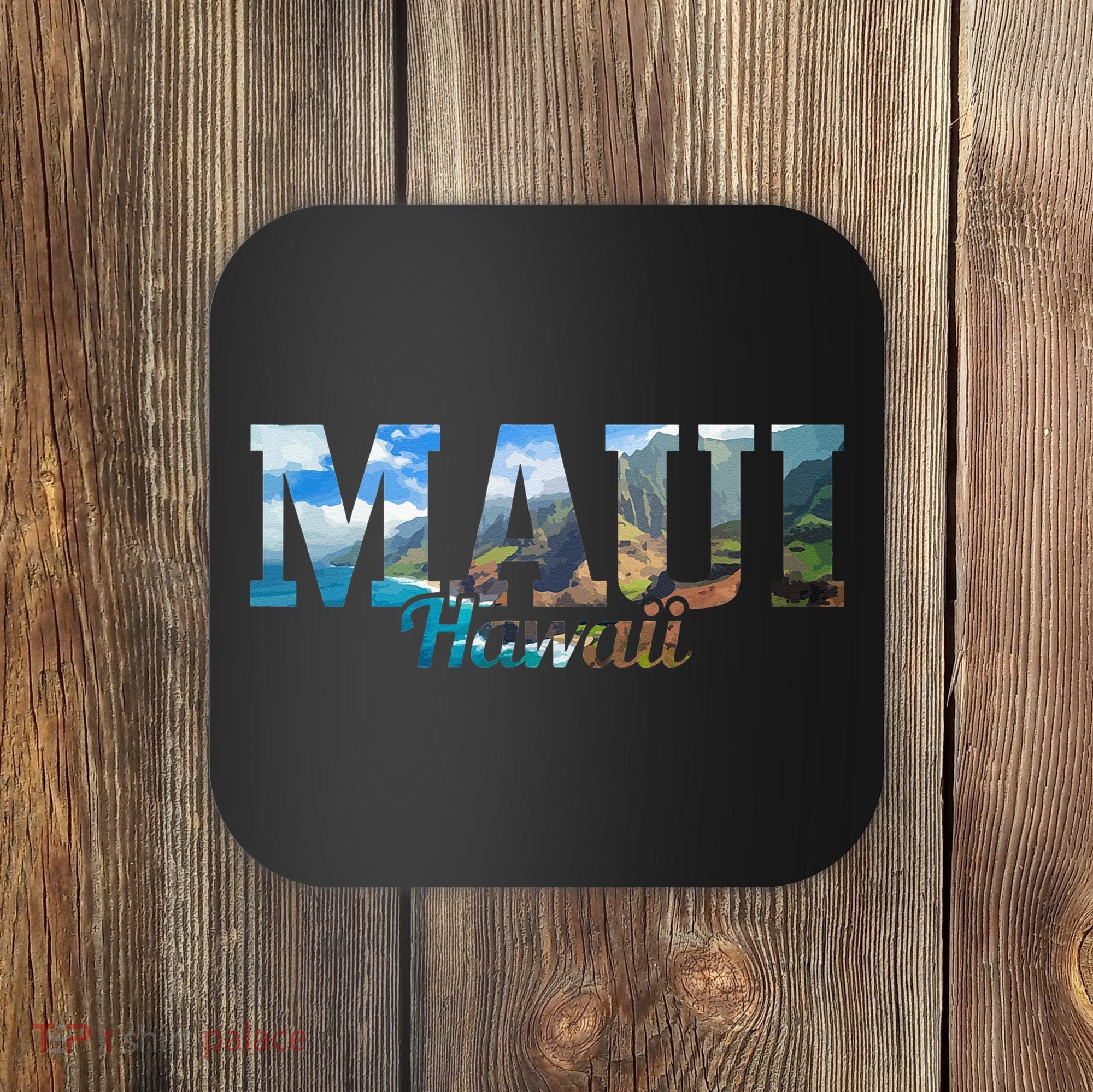 Maui Hawaii Hawaiian Islands Surf Surfing Surfer Gift Coaster