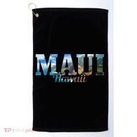 Maui Hawaii Hawaiian Islands Surf Surfing Surfer Gift Golf Towel thumb 0