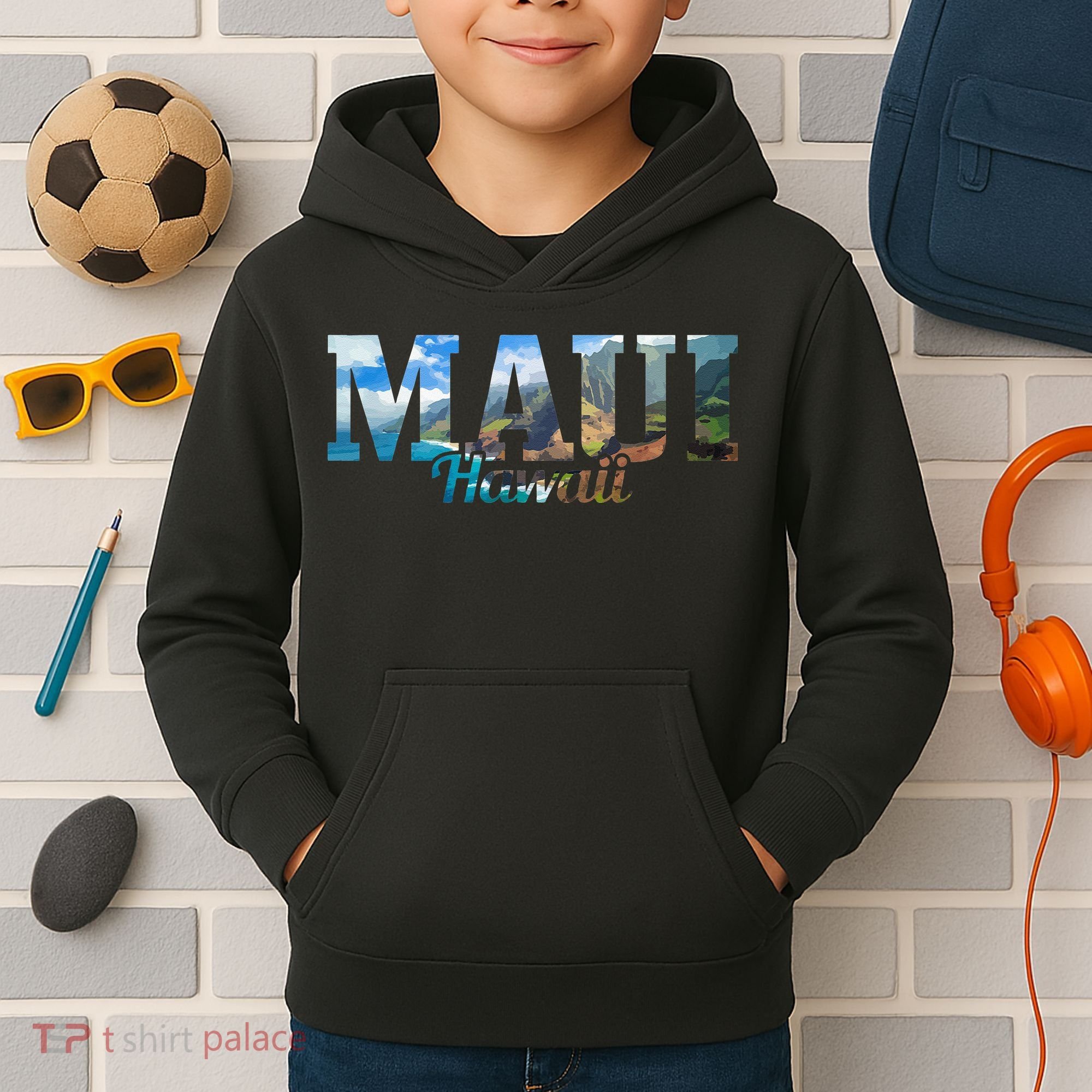 Maui Hawaii Hawaiian Islands Surf Surfing Surfer Gift Kids Hoodie