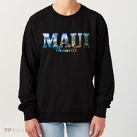 Maui Hawaii Hawaiian Islands Surf Surfing Surfer Gift Women's Sweatshirt thumb 0