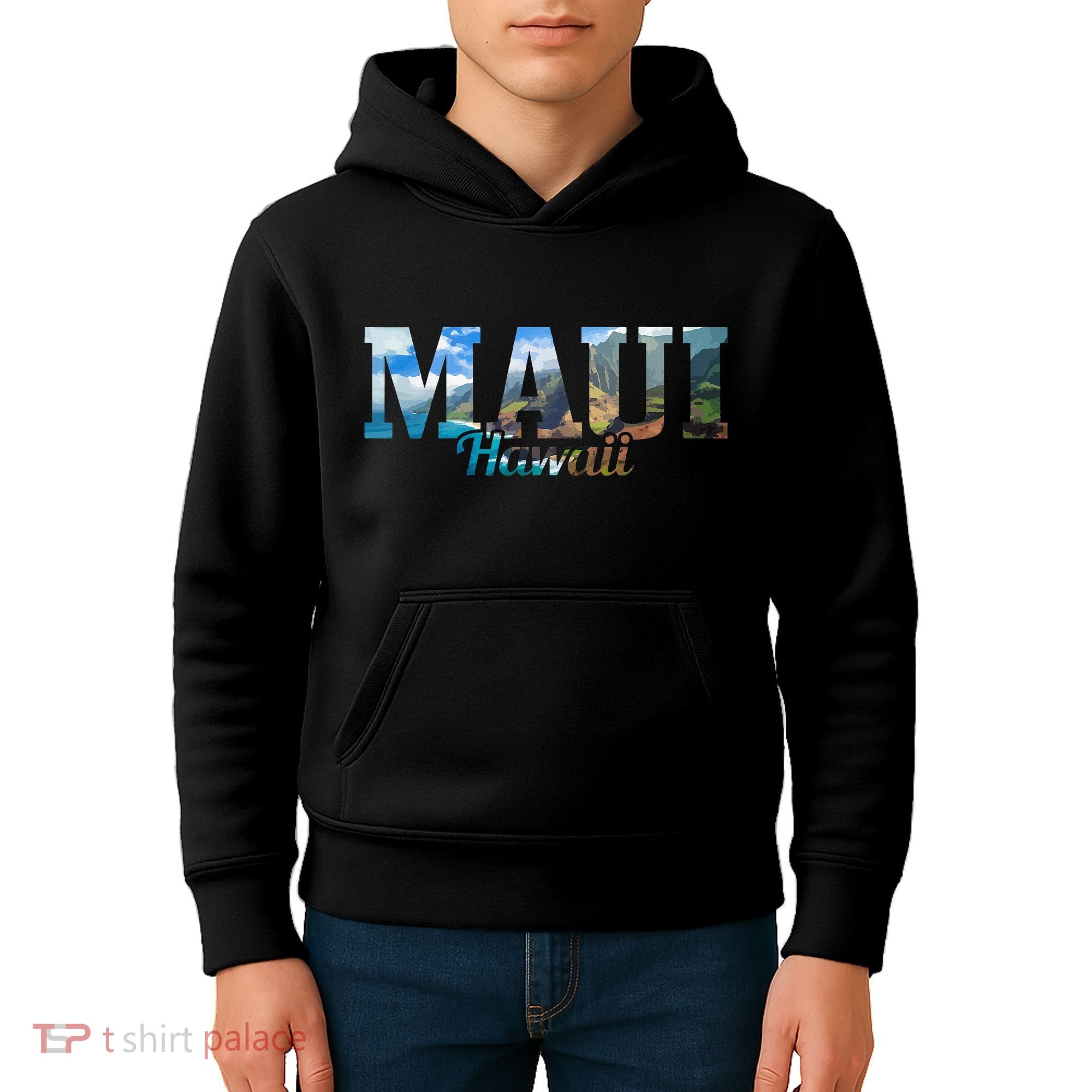 Maui Hawaii Hawaiian Islands Surf Surfing Surfer Gift Kids Hoodie