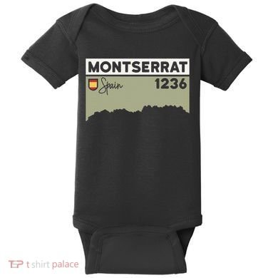 Montserrat Height Hike Monastery Barcelona Spain Hiking Baby Bodysuit
