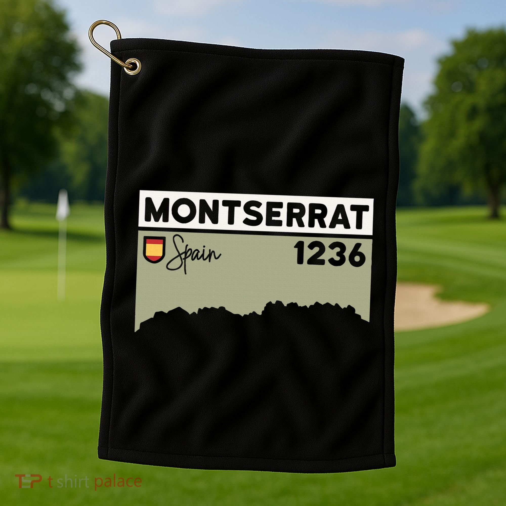 Montserrat Height Hike Monastery Barcelona Spain Hiking Golf Towel