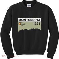 Montserrat Height Hike Monastery Barcelona Spain Hiking Kids Sweatshirt thumb 0