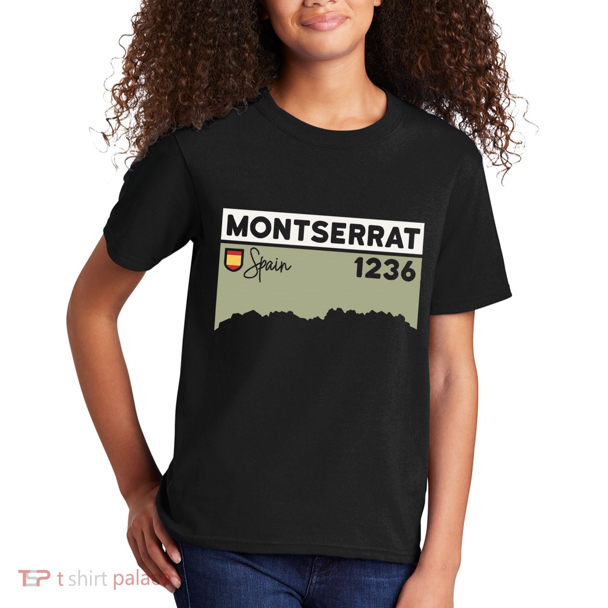 Montserrat Height Hike Monastery Barcelona Spain Hiking Kids T-Shirt