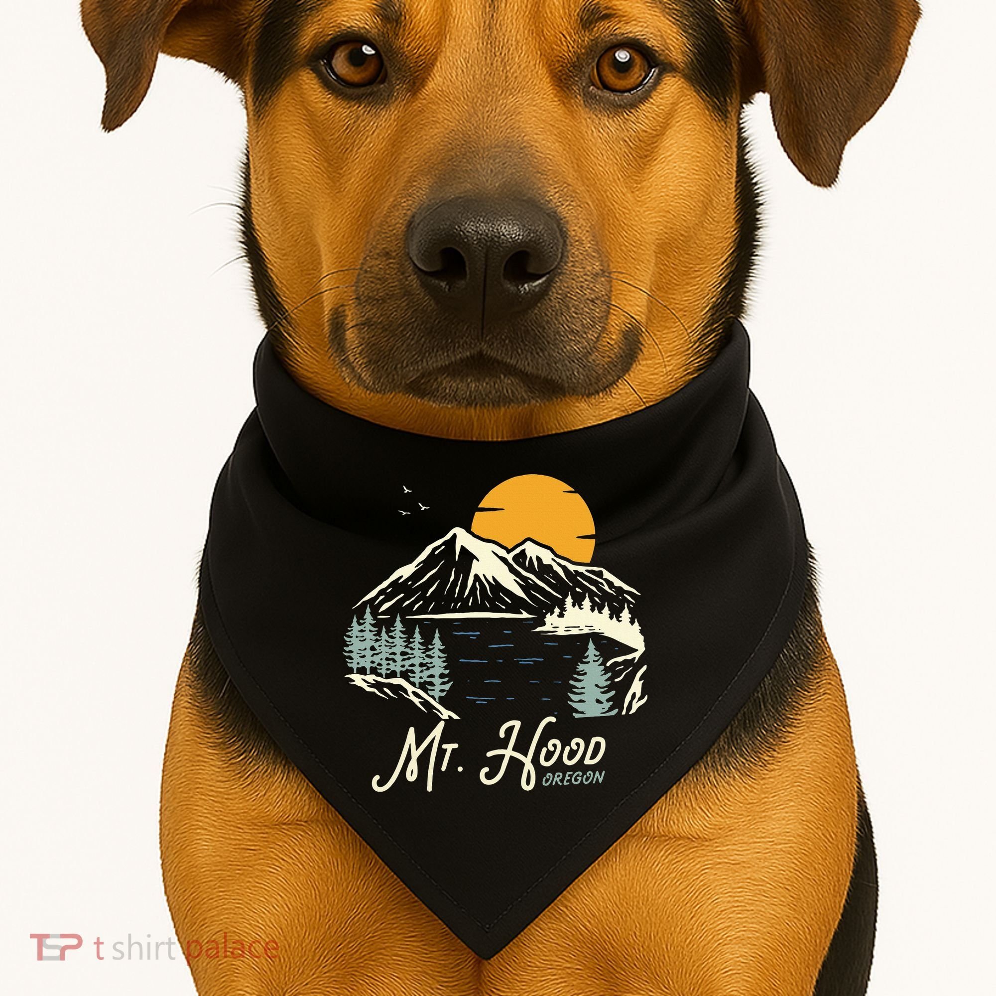 Mount Hood  Hiking & Outdoor Oregon USA-Made Doggie Bandana