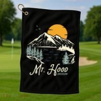 Mount Hood  Hiking & Outdoor Oregon Golf Towel thumb 1