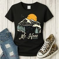 Mount Hood  Hiking & Outdoor Oregon Women's T-Shirt thumb 3