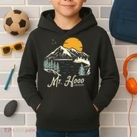 Mount Hood  Hiking & Outdoor Oregon Kids Hoodie thumb 2
