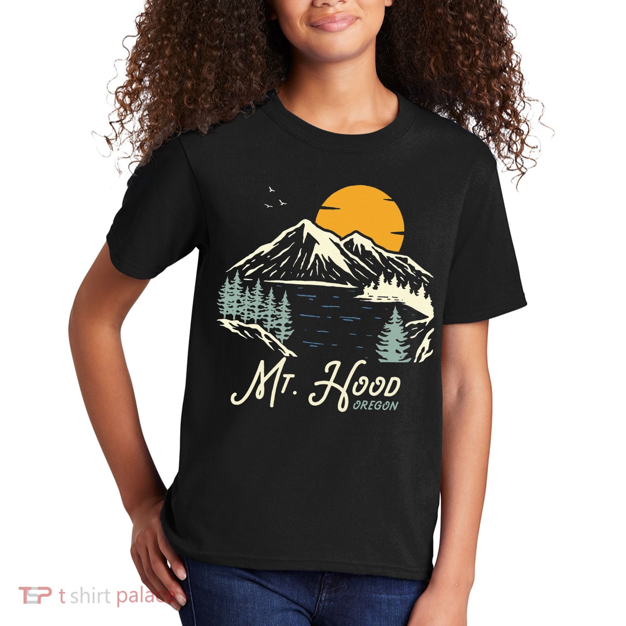 Mount Hood  Hiking & Outdoor Oregon Kids T-Shirt