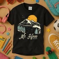 Mount Hood  Hiking & Outdoor Oregon Kids T-Shirt thumb 3
