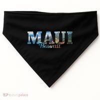 Maui Hawaii Hawaiian Islands Surf Surfer Gift USA-Made Doggie Bandana thumb 0