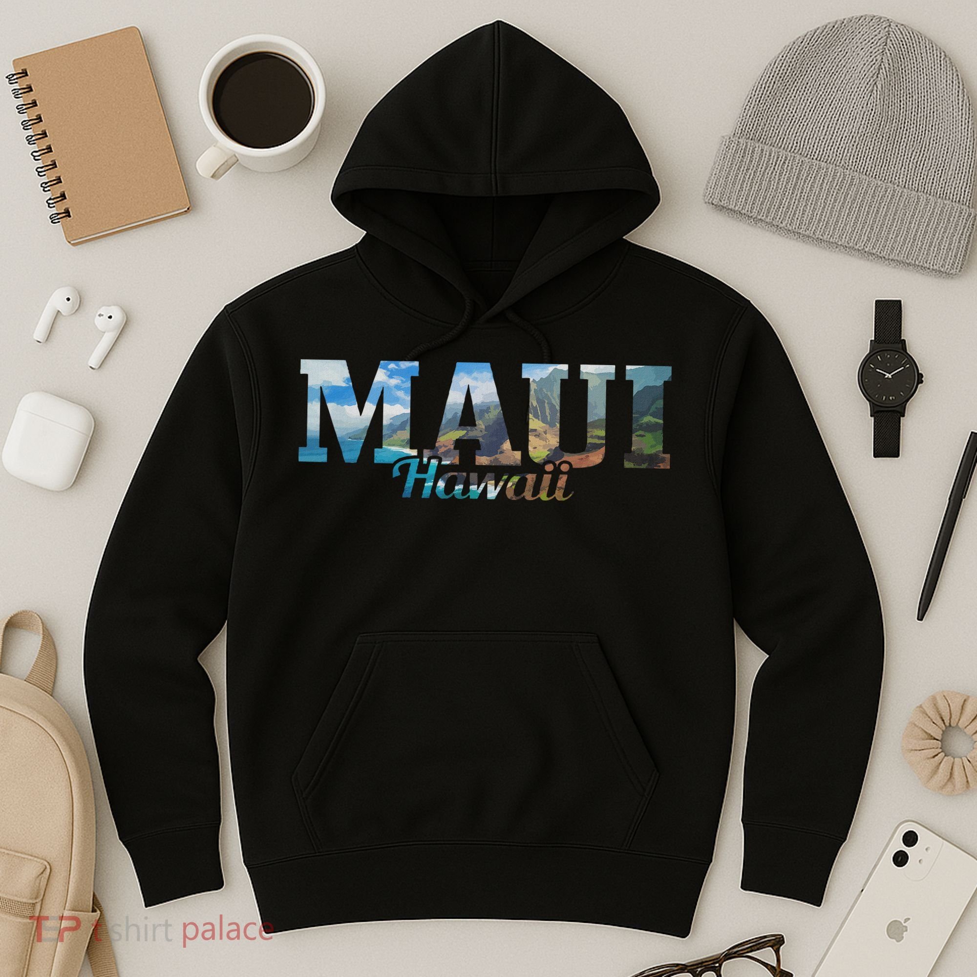 Maui Hawaii Hawaiian Islands Surf Surfer Gift Hoodie