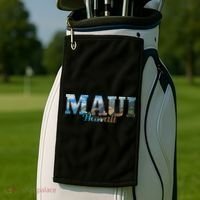 Maui Hawaii Hawaiian Islands Surf Surfer Gift Golf Towel thumb 2