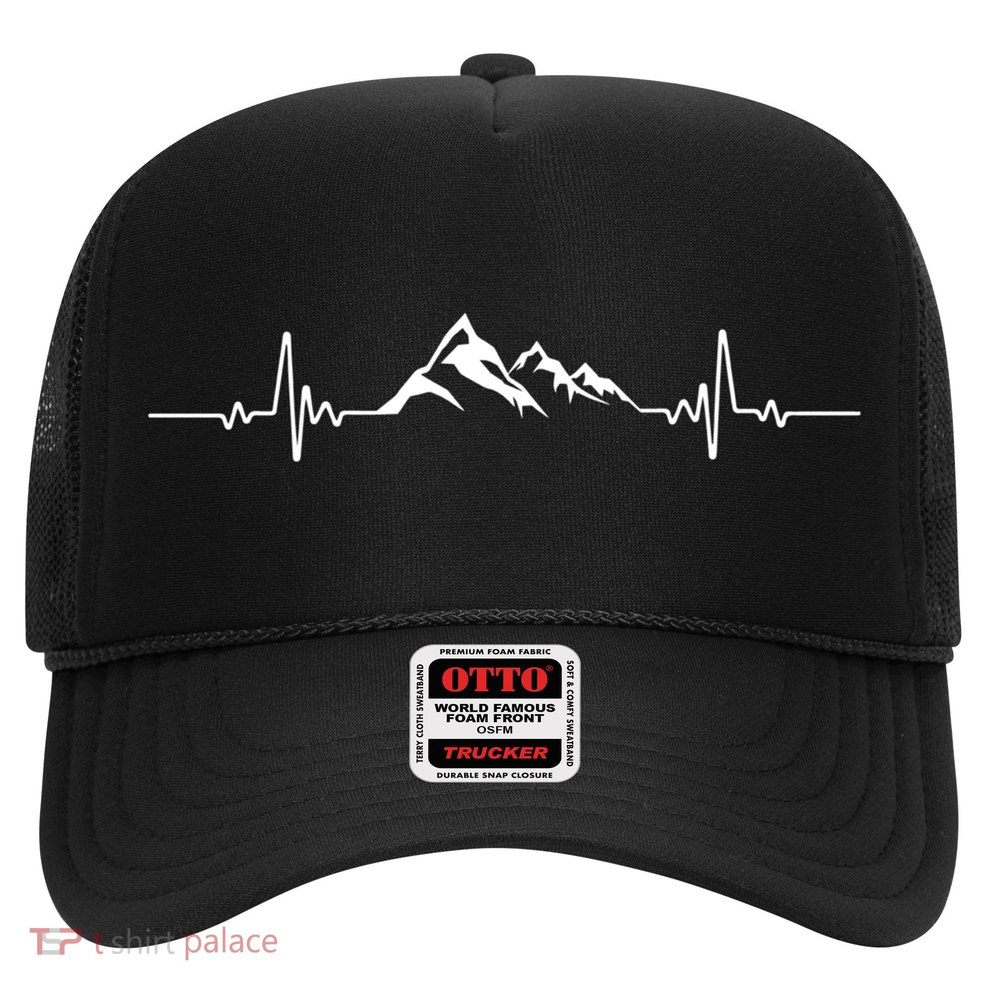 Mountains Heartbeat Hikers And Mountaineering Pulse Meaningful Gift Hat