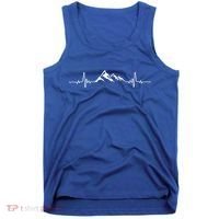 Mountains Heartbeat Hikers And Mountaineering Pulse Meaningful Gift Tank Top thumb 0
