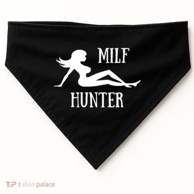 Milf Hunter Hot Moms Funny Gift USA-Made Doggie Bandana