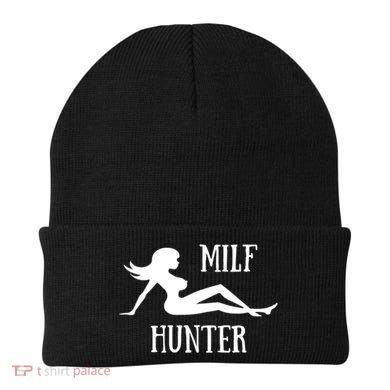 Milf Hunter Hot Moms Funny Gift Beanie