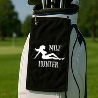 Milf Hunter Hot Moms Funny Gift Golf Towel thumb 2