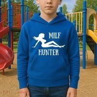 Milf Hunter Hot Moms Funny Gift Kids Hoodie thumb 2