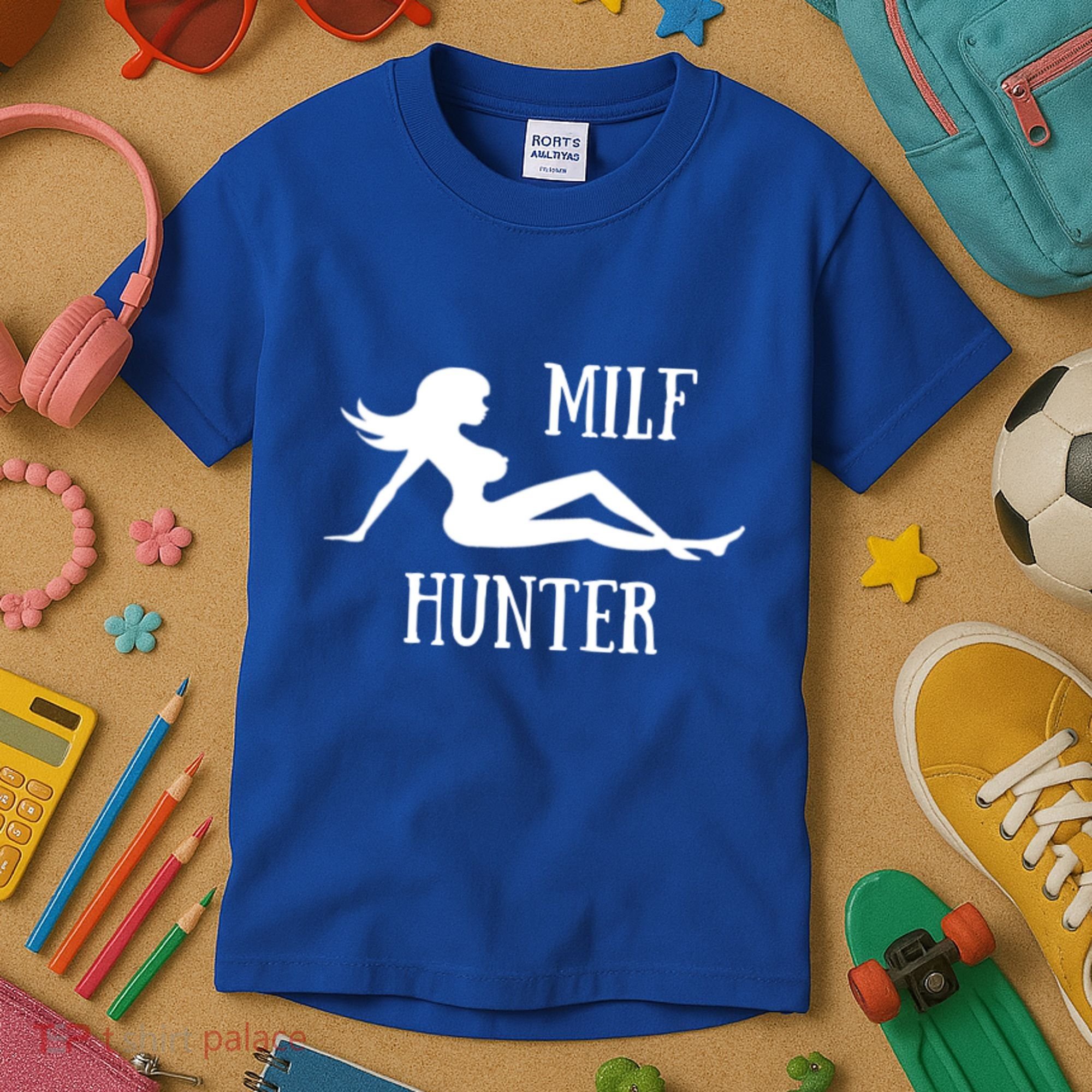 Milf Hunter Hot Moms Funny Gift Kids T-Shirt