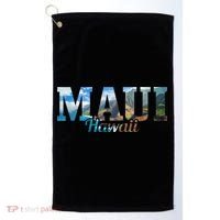 Maui Hawaii Hawaiian Islands Surf Surfing Surfer Gift Golf Towel thumb 0