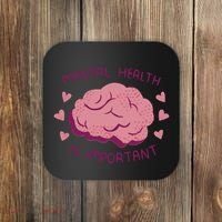Mental Health Is Important Brain Coaster thumb 0