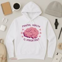 Mental Health Is Important Brain Hoodie thumb 3