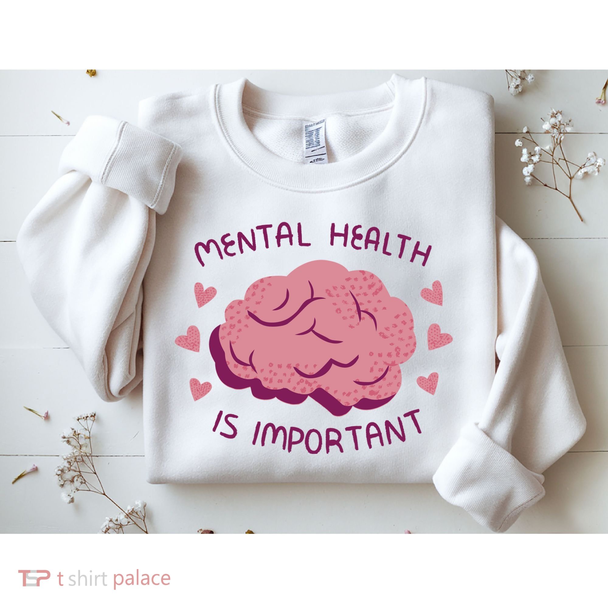 Mental Health Is Important Brain Sweatshirt