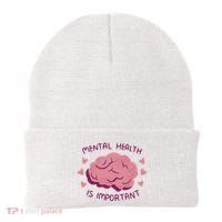 Mental Health Is Important Brain Beanie thumb 0
